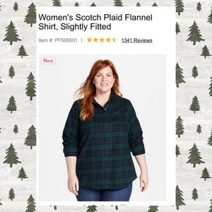 Women’s Scotch Plaid Flannel Shirt.